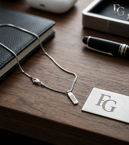 Men's "Memorial" Series - Specially Designed Engraved Pendant by FG