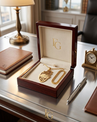 A luxurious and distinctive choice: the personalized "Beating Heart" necklace – designed by FG Jewellery