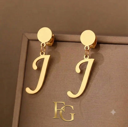 "Custom letter earrings – a luxury design by FG Jewellery"