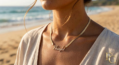 Gold name necklace – your everyday companion with a personal touch